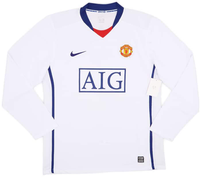 2008-10 Manchester United Player Issue Away L/S Shirt Ronaldo #7 (XL)