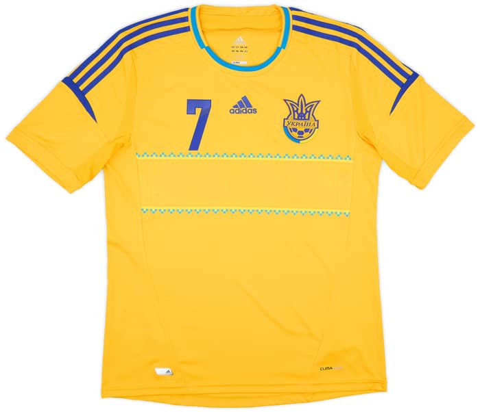 2011-13 Ukraine Home Shirt Shevchenko #7 - 8/10 - (L)
