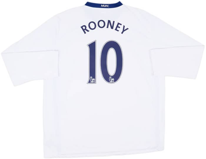 2008-10 Manchester United Away L/S Shirt Rooney #10 - 10/10 - (XXL)