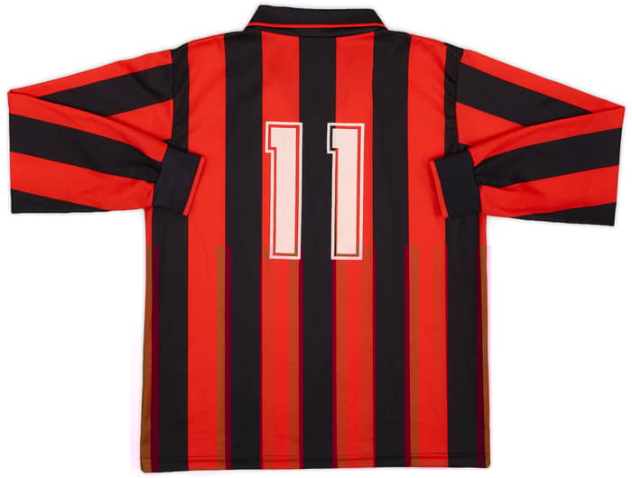 1994-95 AC Milan Home L/S Shirt - 9/10 - (XL.Boys)