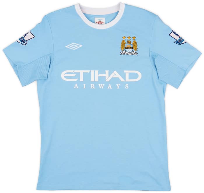 2009-10 Manchester City Home Shirt Barry #18 - 7/10 - (M)