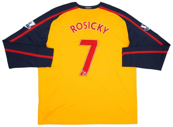 2008-09 Arsenal Away L/S Shirt Rosicky #7 (XXL)