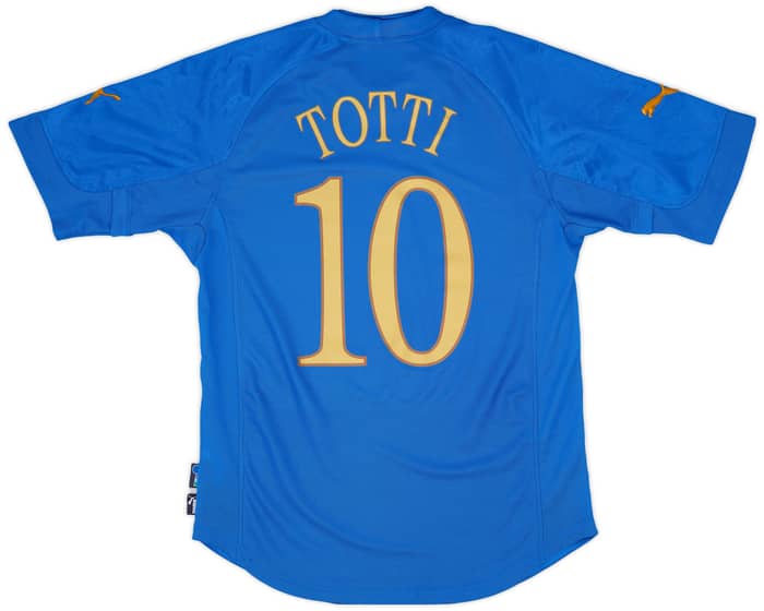 2004-06 Italy Home Shirt Totti #10 - 6/10 - (M)