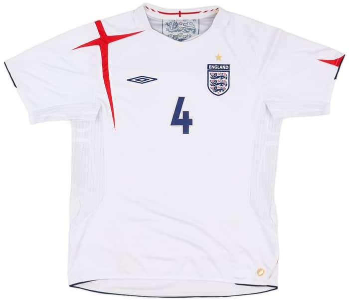 2005-07 England Home Shirt Gerrard #4 - 5/10 - (L)