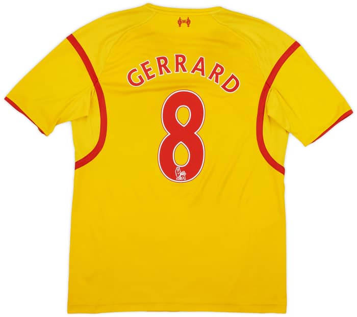 2014-15 Liverpool Away Shirt Gerrard #8 - 7/10 - (L)