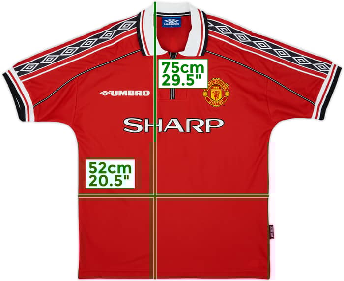 1998-00 Manchester United Home Shirt Keane #16 - 9/10 - (M)