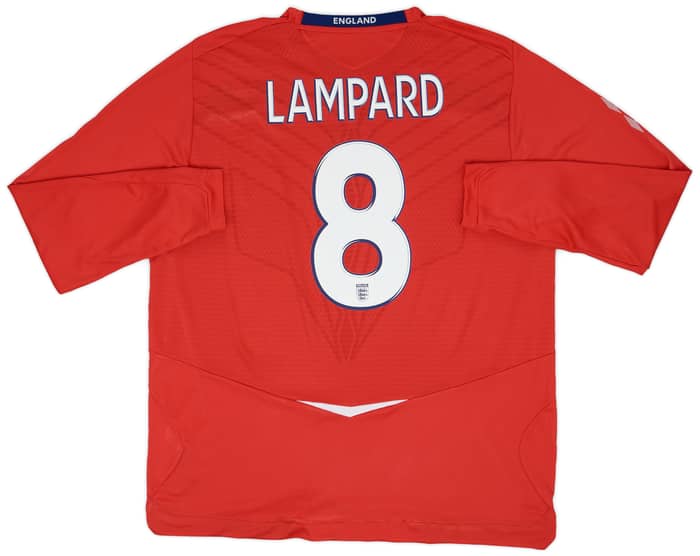 2008-10 England Away L/S Shirt Lampard #8 - 8/10 - (XXL)