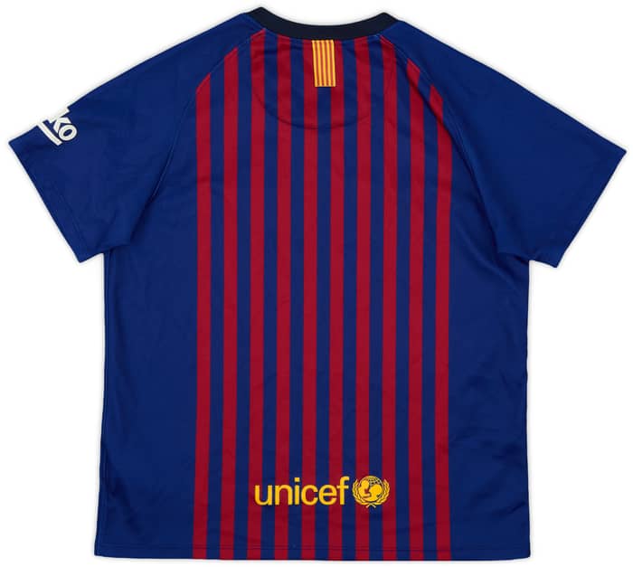 2018-19 Barcelona Home Shirt - 8/10 - (7-8 Years)