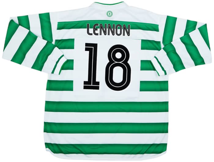 2003-04 Celtic Home L/S Shirt Lennon #18 - 9/10 - (XXL)