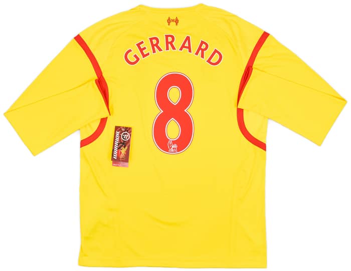 2014-15 Liverpool Away L/S Shirt Gerrard #8 (M)