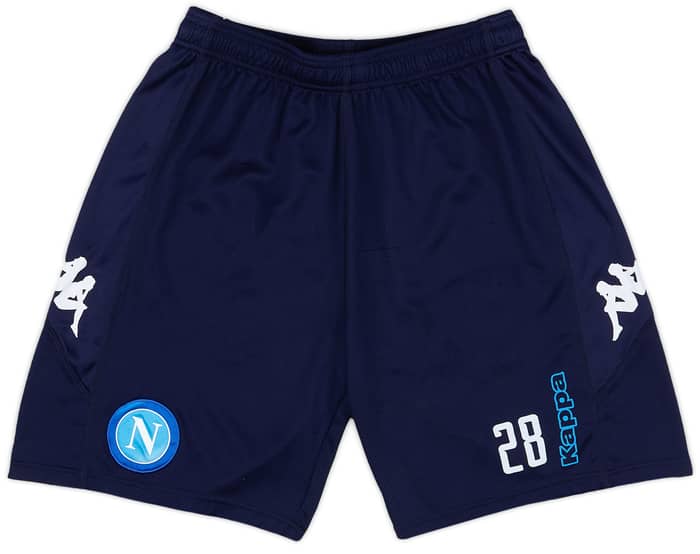 2017-18 Napoli Player Issue Training Shorts # - 5/10