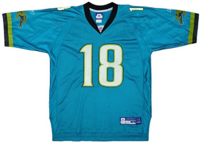 2005-06 Jacksonville Jaguars M.Jones #18 Reebok On Field Home Jersey - 3/10 - (L)