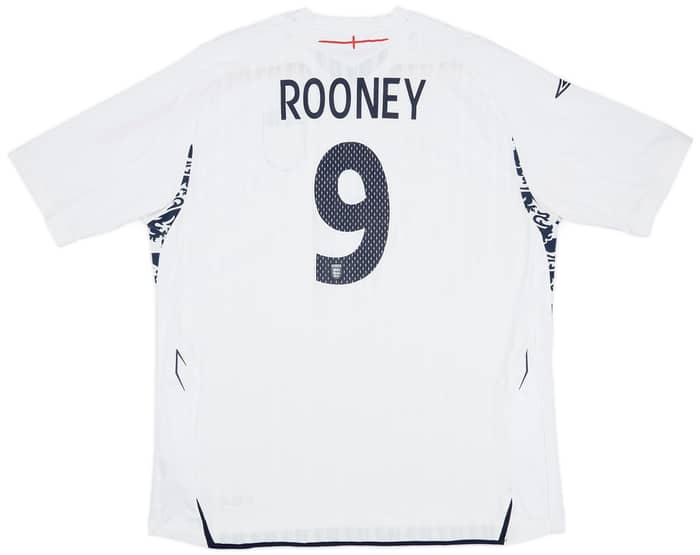 2007-09 England Home Shirt Rooney #9 - 7/10 - (3XL)
