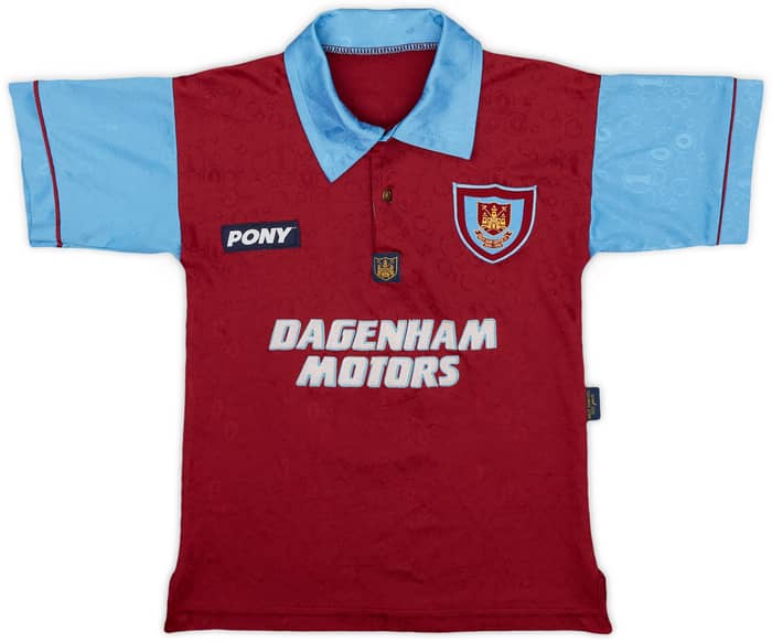 1995-97 West Ham Centenary Home Shirt Dicks #3 - 8/10 - (S.Boys)