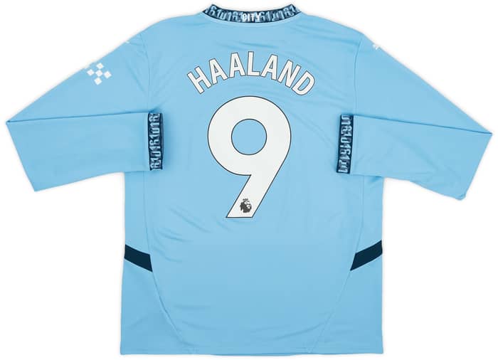 2024-25 Manchester City Home L/S Shirt Haaland #9 - 10/10 - (L)