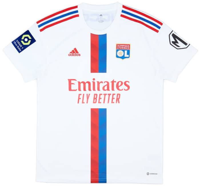 2022-23 Lyon Match Issue Home Shirt Lacazette #10