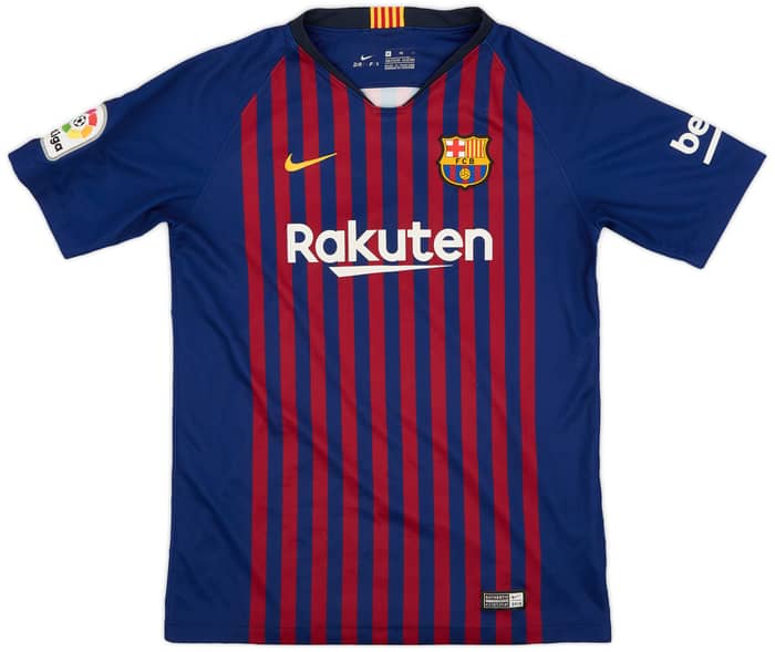 2018-19 Barcelona Home Shirt - 7/10 - (XL.Boys)