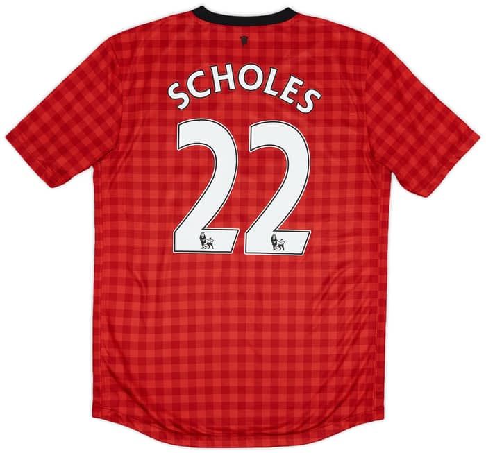 2012-13 Manchester United Home Shirt Scholes #22 - 7/10 - (M)