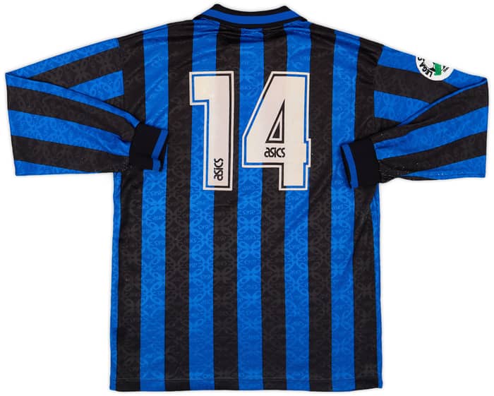 1995-96 Atalanta Match Issue Home L/S Shirt #14