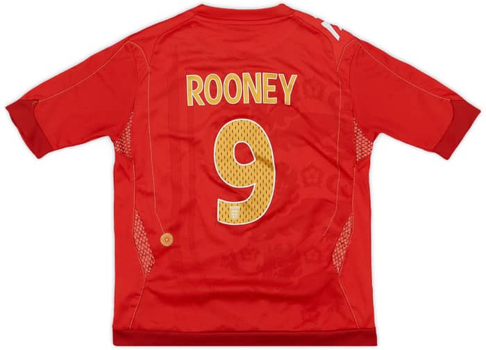 2006-08 England Away Shirt Rooney #9 - 6/10 - (S.Boys)