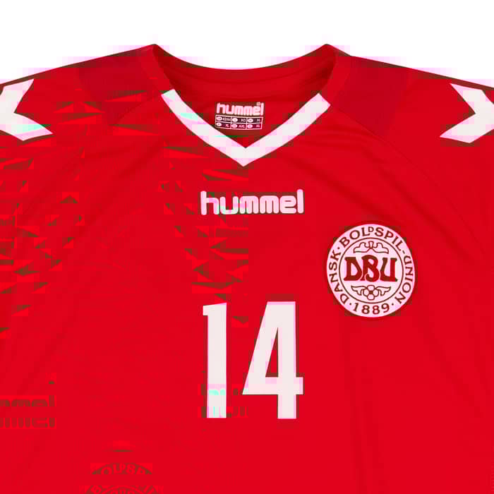 2003-04 Denmark Match Issue Home L/S Shirt #14