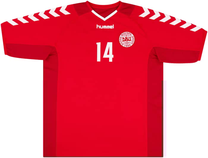 2003-04 Denmark Match Issue Home Shirt #14