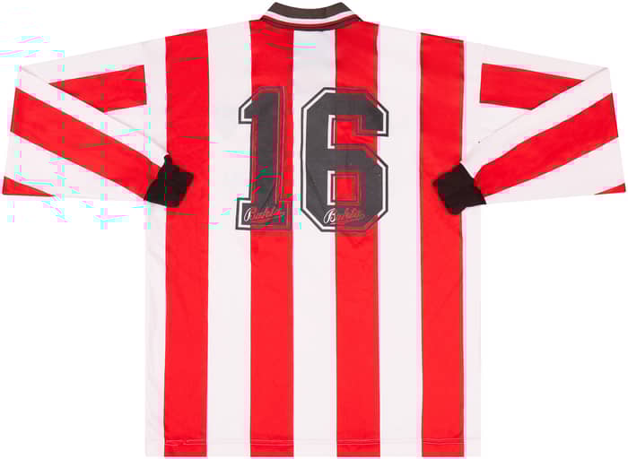 1991-92 Derry City Match Issue Home L/S Shirt #16