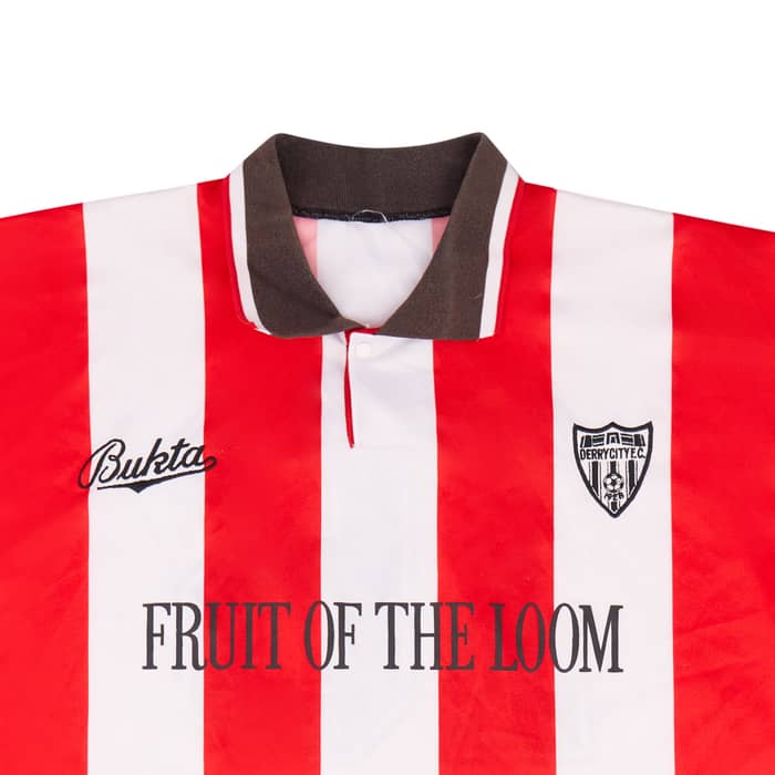1991-92 Derry City Match Issue Home L/S Shirt #16