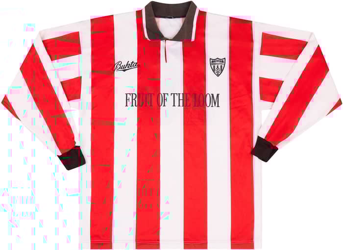 1991-92 Derry City Match Issue Home L/S Shirt #16