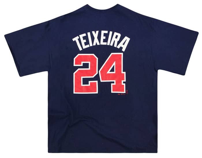 2008 Atlanta Braves Teixeira #24 Majestic Tee XL