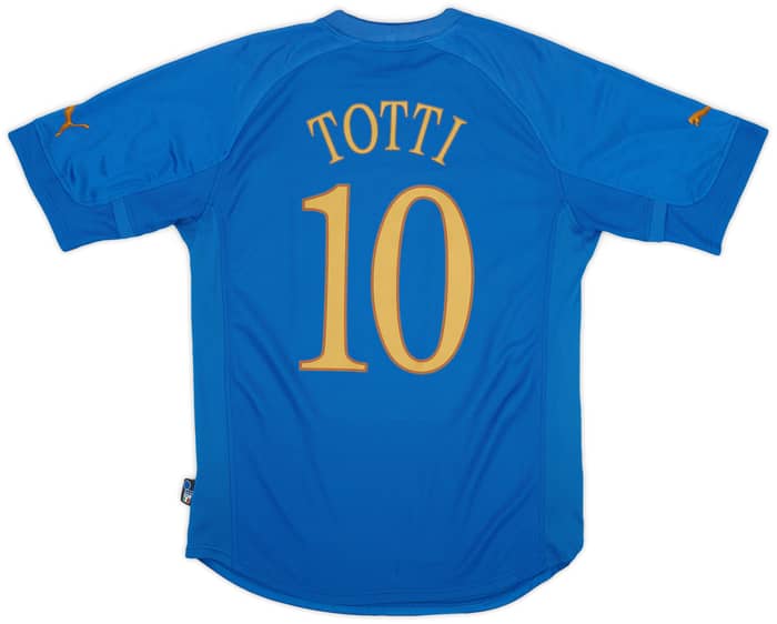 2004-06 Italy Home Shirt Totti #10 - 7/10 - (M)