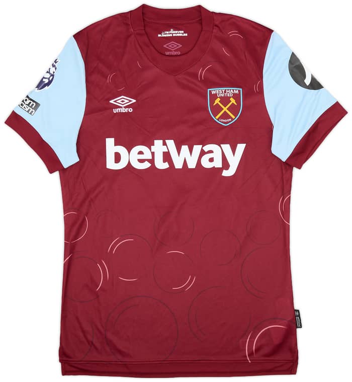 2023-24 West Ham Match Issue Home Shirt N. Aguerd #27