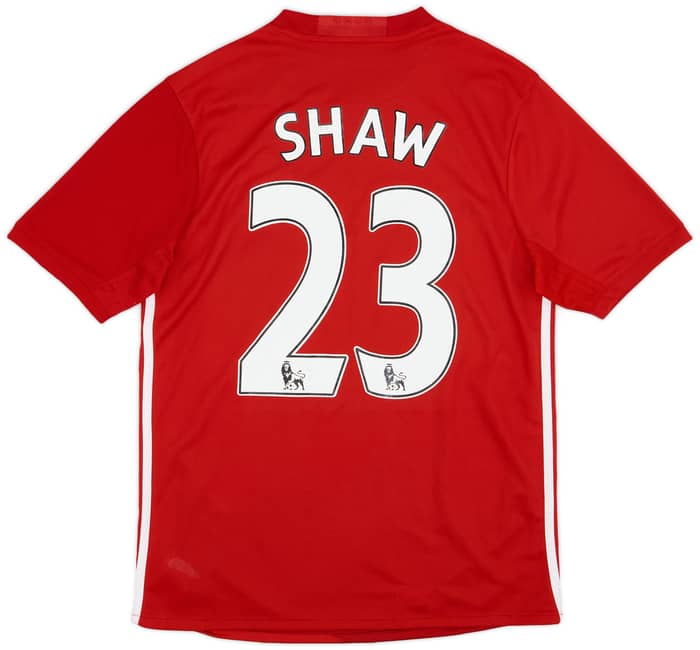 2016-17 Manchester United Home Shirt Shaw #23 - 8/10 - (L)