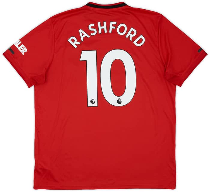 2019-20 Manchester United Home Shirt Rashford #10 - 9/10 - (XL)