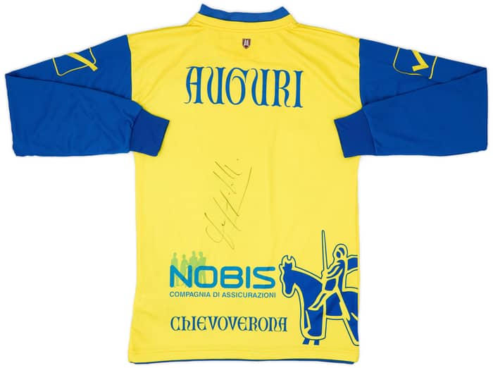 2012-13 Chievo Verona 'Signed' Home L/S Shirt - 8/10 - (M)