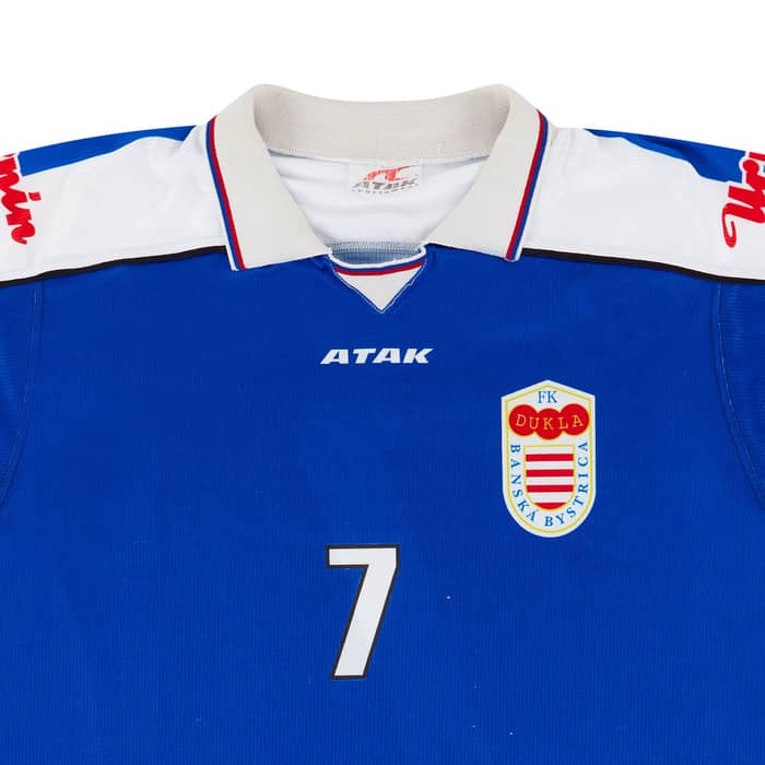 1999-00 Dukla Banská Bystrica Match Worn UEFA Cup Home Shirt #7 (Strelec) v Ajax