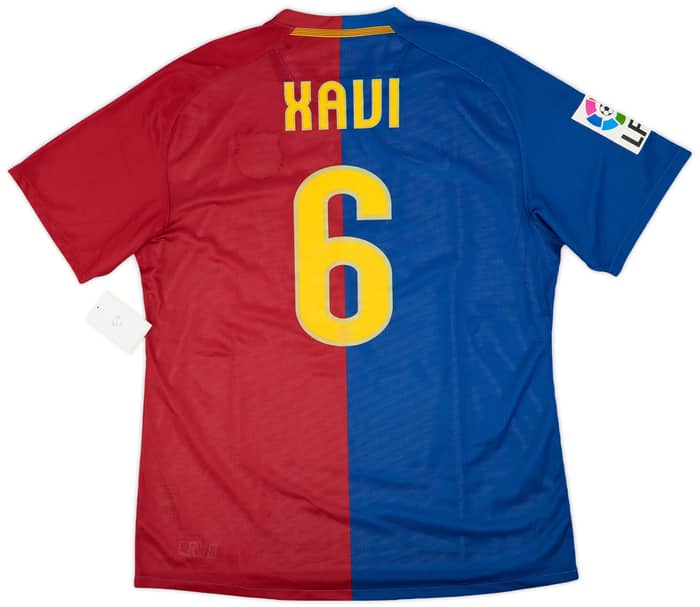2008-09 Barcelona Player Issue Home Shirt Xavi #6 (XL)
