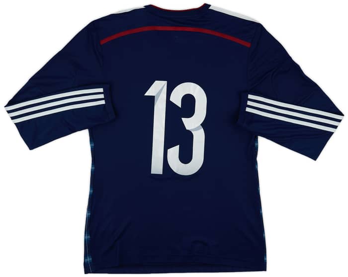 2014-15 Scotland Player Issue Home L/S Shirt #13 - 10/10 - (M)