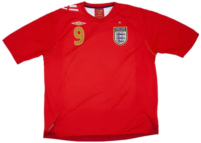 2006-08 England Away Shirt Rooney #9 - 7/10 - (XXL)