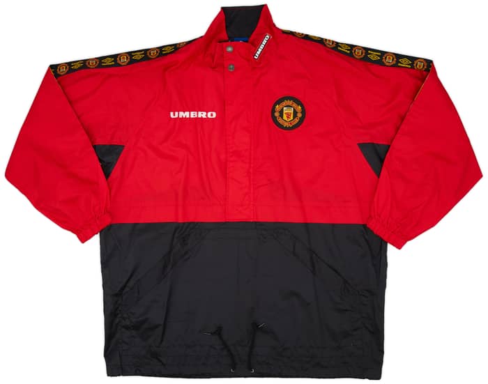 1996-97 Manchester United Umbro 1/2 Zip Drill Top - 9/10 - (XL)
