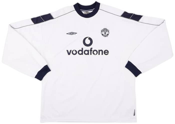 2000-01 Manchester United Away L/S Shirt Beckham #7 - 8/10 - (XXL)