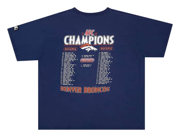 1998 Denver Broncos AFC Champions Starter Graphic Tee XL