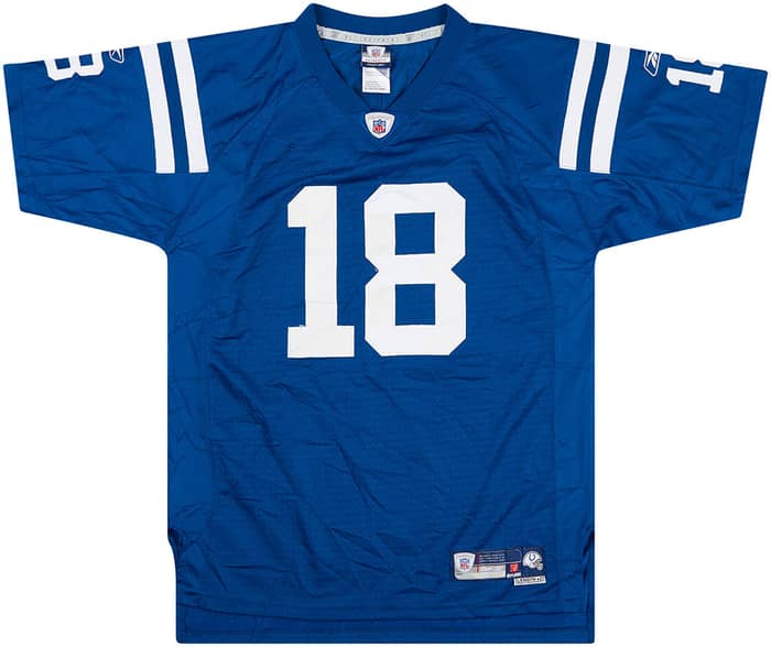 2007 Indianapolis Colts Manning #18 Reebok Premier Jersey (Home) Y