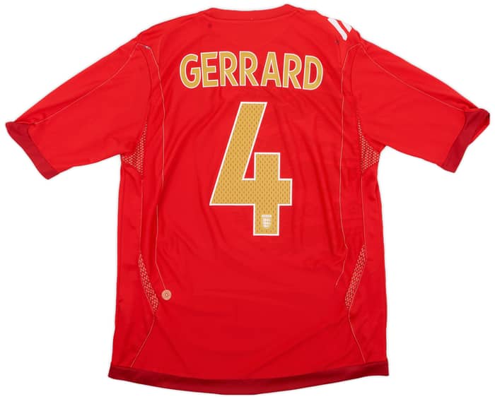 2006-08 England Away Shirt Gerrard #4 - 5/10 - (L)