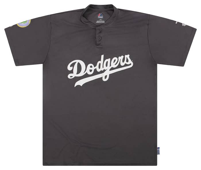2014 LA Dodgers #10 Majestic Training Tee L