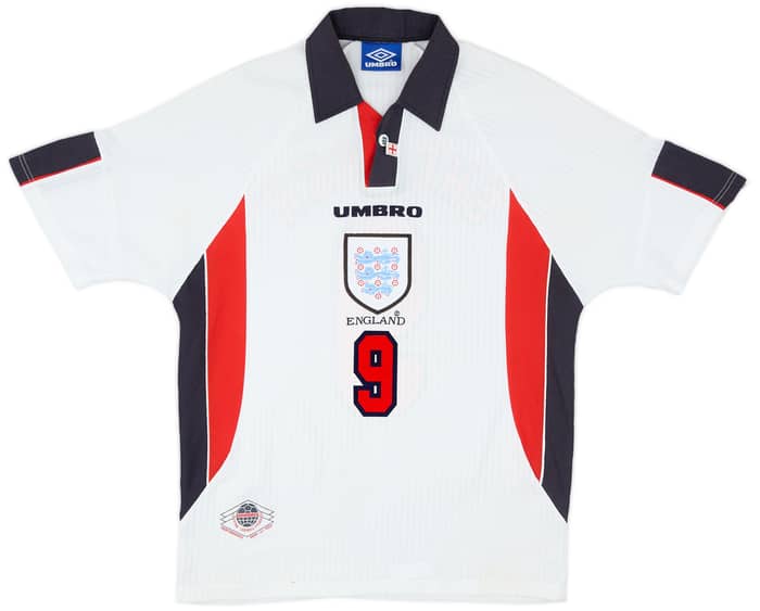 1997-99 England Home Shirt Shearer #9 - 7/10 - (M)