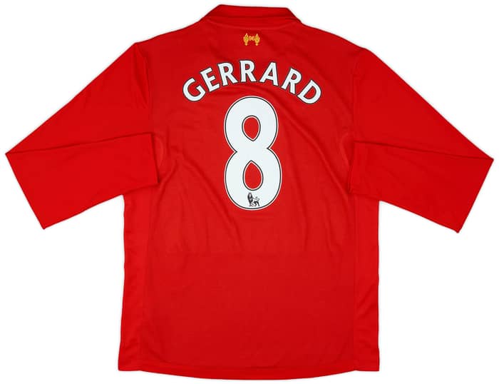 2012-13 Liverpool Home L/S Shirt Gerrard #8 - 7/10 - (M)