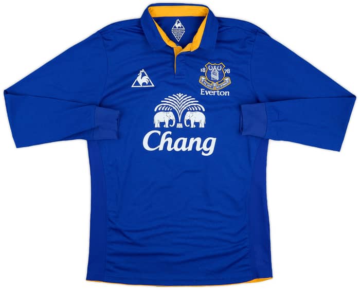 2011-12 Everton Home L/S Shirt Baines #3 - 5/10 - (S)