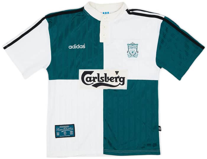 1995-96 Liverpool Away Shirt Collymore #8 - 5/10 - (L.Boys)