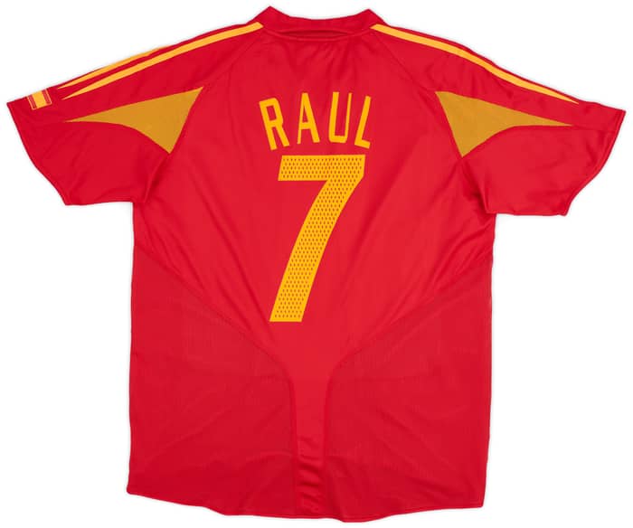 2004-06 Spain Player Issue Home Shirt Raul #7 - 8/10 - (L)